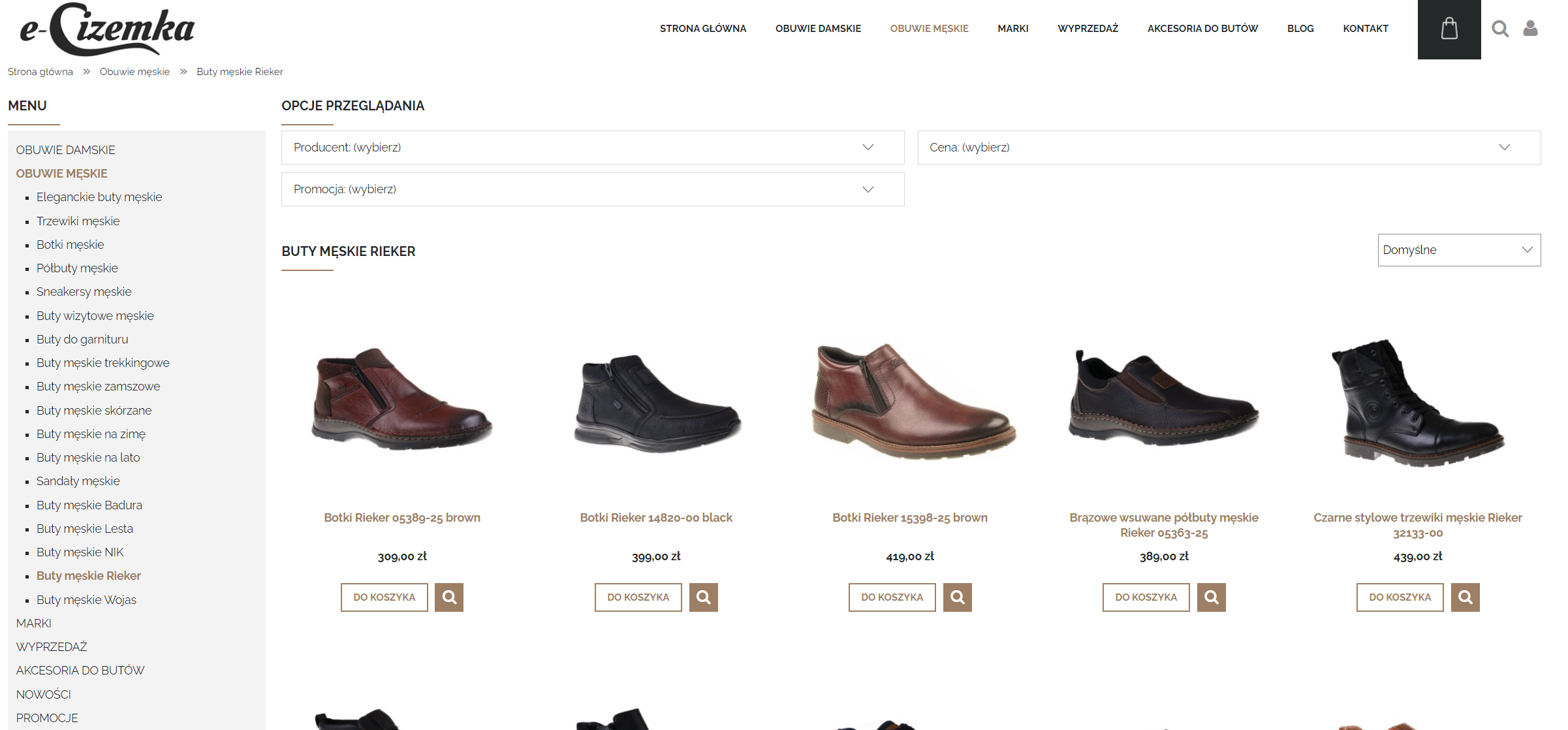 Buty męskie Rieker – komfort, który docenisz od pierwszego kroku